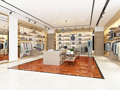 Modern Clothing Store 3d model