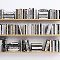 Modern Wall Shelf Book Combination Extracurricular Book Ornaments 3d model