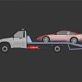 Hyundai trailer transport car 3d model