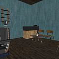 Stylish Hair Salon Interior Design With Wooden Walls Mirrors Pendant Lights And Barber Chairs
