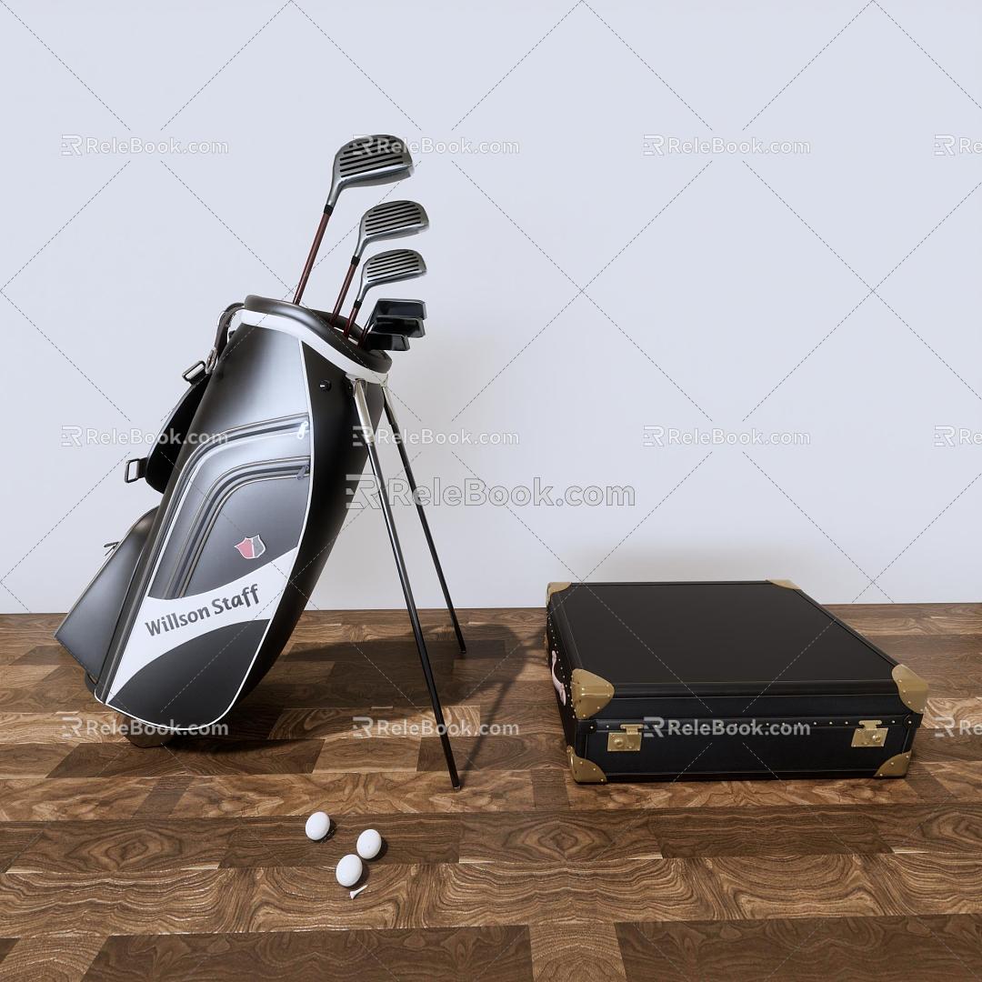 Modern Golf Club Golf Club Bag Suitcase 3d model