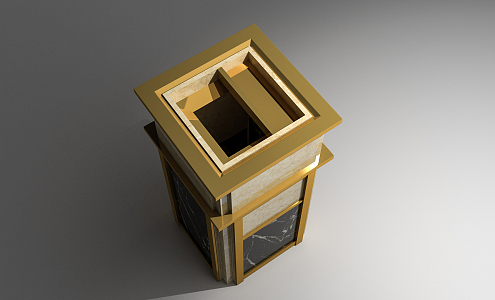 Modern trash can 3d model