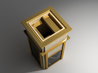 Modern trash can 3d model