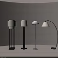 Modern Floor Lamps In Various Styles With Different Shades And Metal Bases