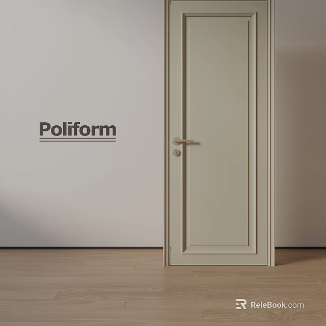 Poliform Modern Minimalist Hinged Door With Sleek Design And Wooden Floor Interior 3d model 