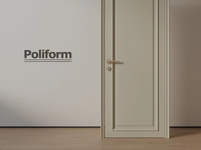 Poliform Modern Minimalist Hinged Door With Sleek Design And Wooden Floor Interior 3d model