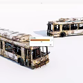 a scrapped bus 3d model