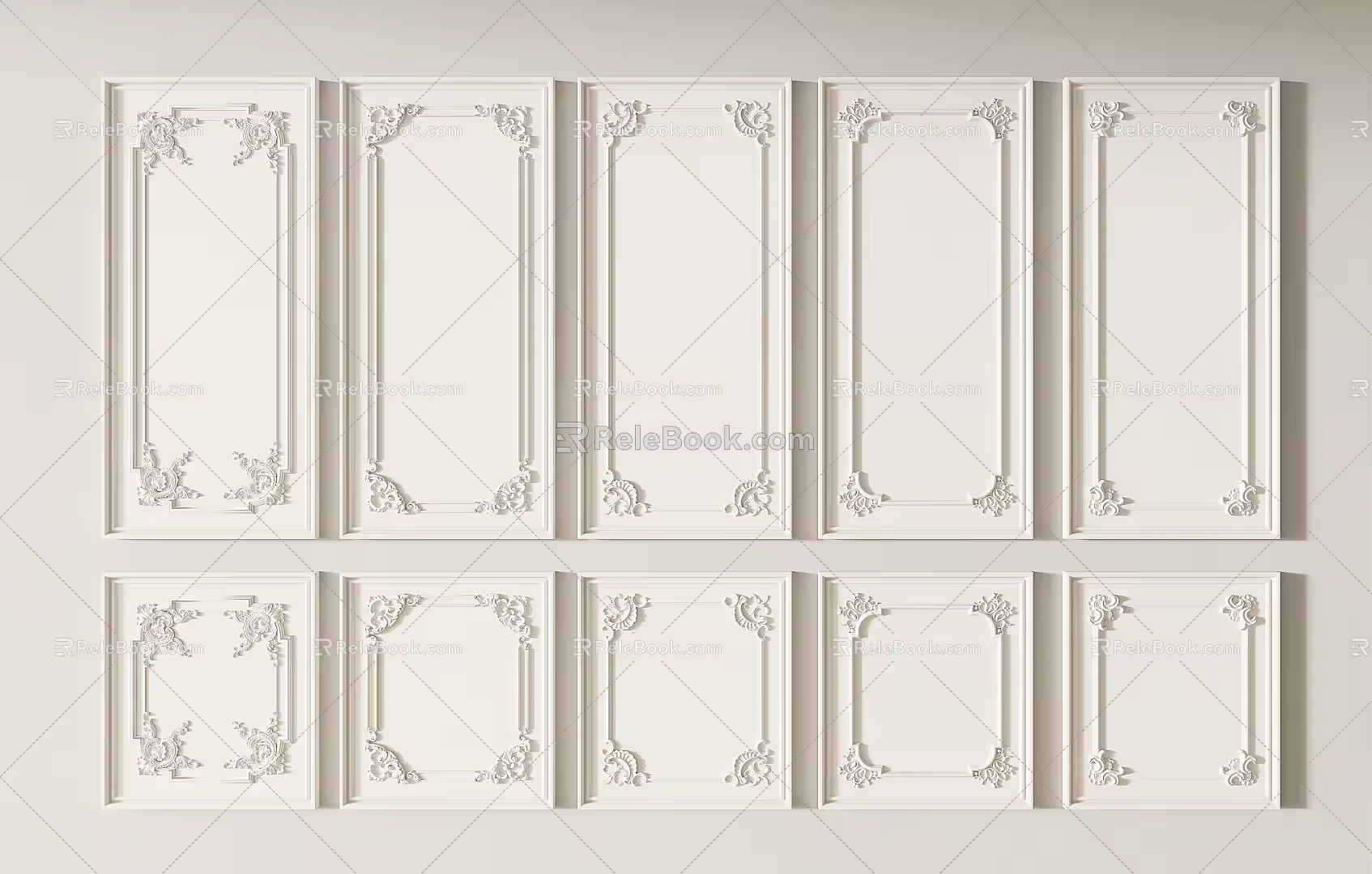 carved clapboard 3d model