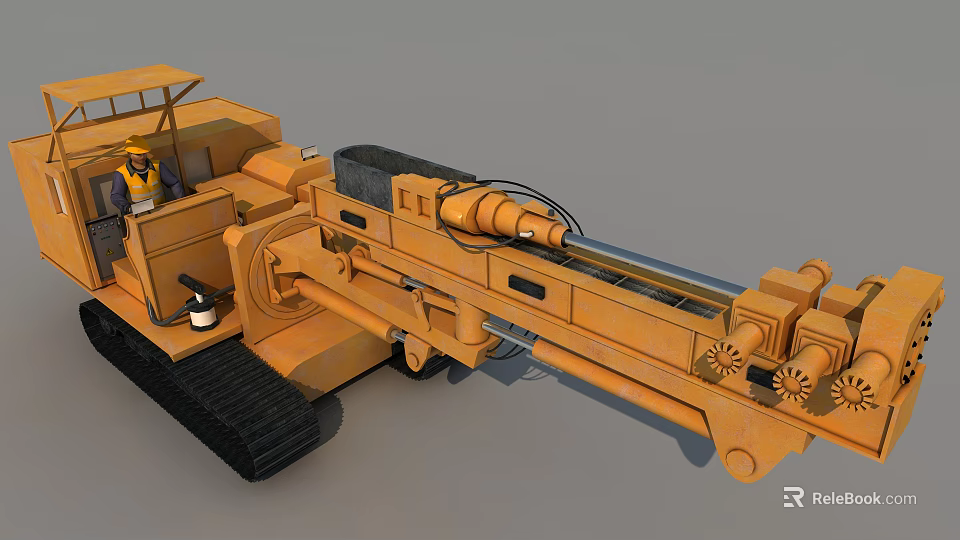 Industrial Equipment Crawler Mounted Hydraulic Drilling Rig With Long Boom For Mining Construction 3d model 