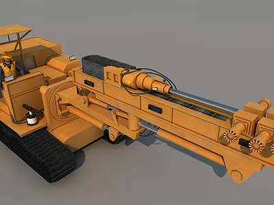 Industrial Equipment Crawler Mounted Hydraulic Drilling Rig With Long Boom For Mining Construction 3d model