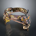 Intricate Multi Colored Decorative Belt With Stylish Geometric Dotted Patterns 3d model