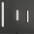 Minimalist Modern Chandelier With Oval Shape Black White Lines And Sleek Design