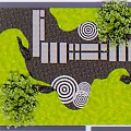 Traditional Karesansui Japanese Garden Design With Sand Gravel Stone Arrangements And Mossy Paths