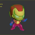 Chibi Style Iron Man Figurine In Red And Yellow With Outstretched Hand