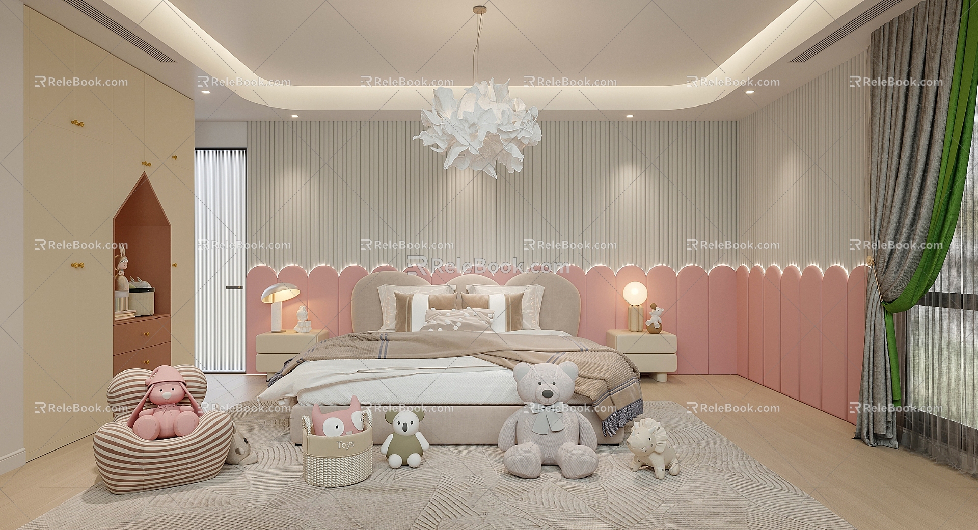 Modern Dream Girl Room 3d model