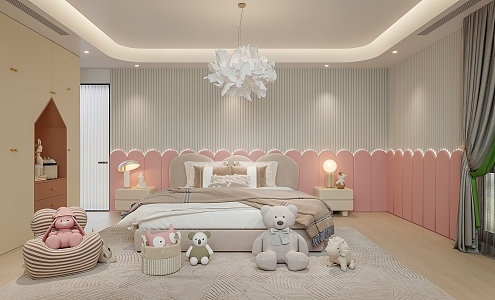 Modern Dream Girl Room 3d model