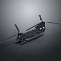 Military Combat Helicopter With Twin Rotor Design And Advanced Weapon Systems