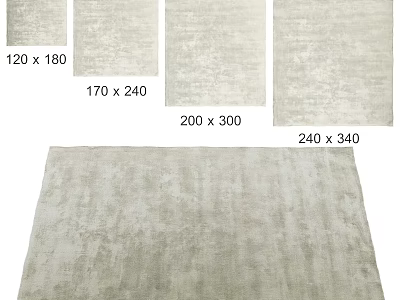 Modern Square Rug With Various Size Options For Home Living Areas 3d model