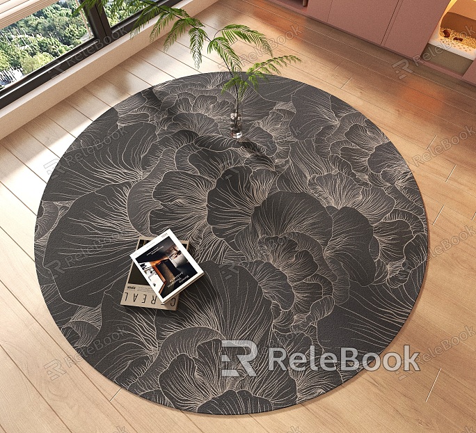 Round carpet model