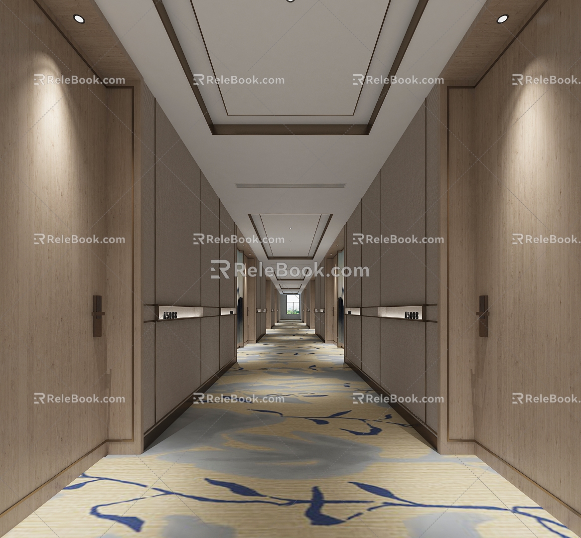 Modern Aisle Office Elevator Hall Hotel Elevator Room model