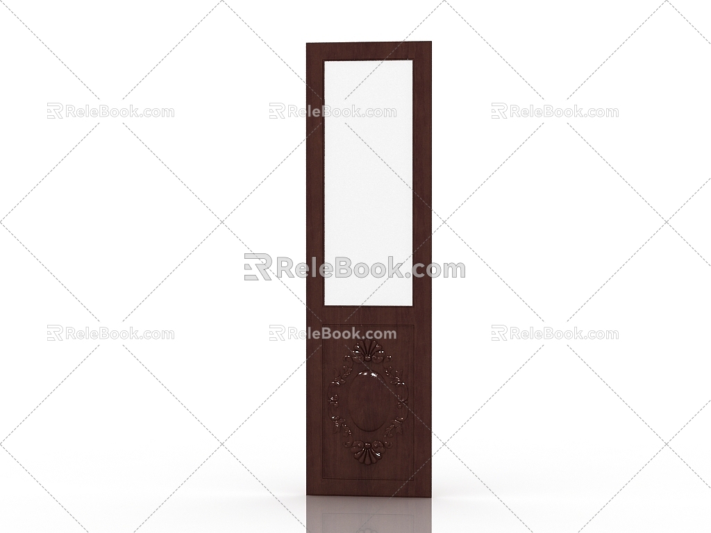 American high cabinet door panel 3d model