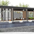 Modern Pergola Design With Wooden Panels White Chairs And Sofas And Elegant Lighting Fixtures