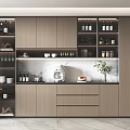 Elegant Modern Wine Cabinet Design With Glass Doors Wine Bottles And Plants