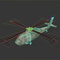 Camo Brown Military Helicopter With Rotor Blades And Modern Fuselage Design