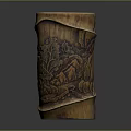 Elegant Bamboo Pen Holder With Hand Carved Landscape Design And Natural Texture