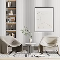 Modern Casual Sofa Combination Single Sofa 3d model