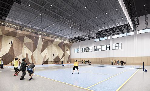 modern gymnasium tennis hall 3d model