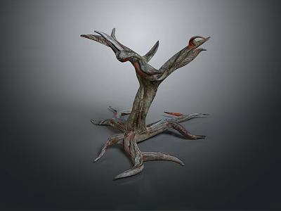 Wooden Stone Root Shaped Sculpture With Natural Texture Artistic Decorative Piece 3d model