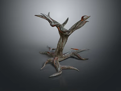 Wooden Stone Root Shaped Sculpture With Natural Texture Artistic Decorative Piece 3d model