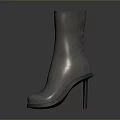Silver Shiny High Heel Boots With Smooth Surface And Fashionable Design