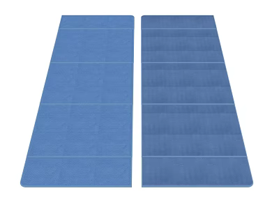 Blue Foldable Mats With Grid And Stripe Textures For Floor Use 3d model