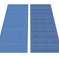 Blue Foldable Mats With Grid And Stripe Textures For Floor Use 3d model