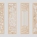 Wooden Room Dividers With Intricate Laser Cut Patterns And Various Decorative Designs