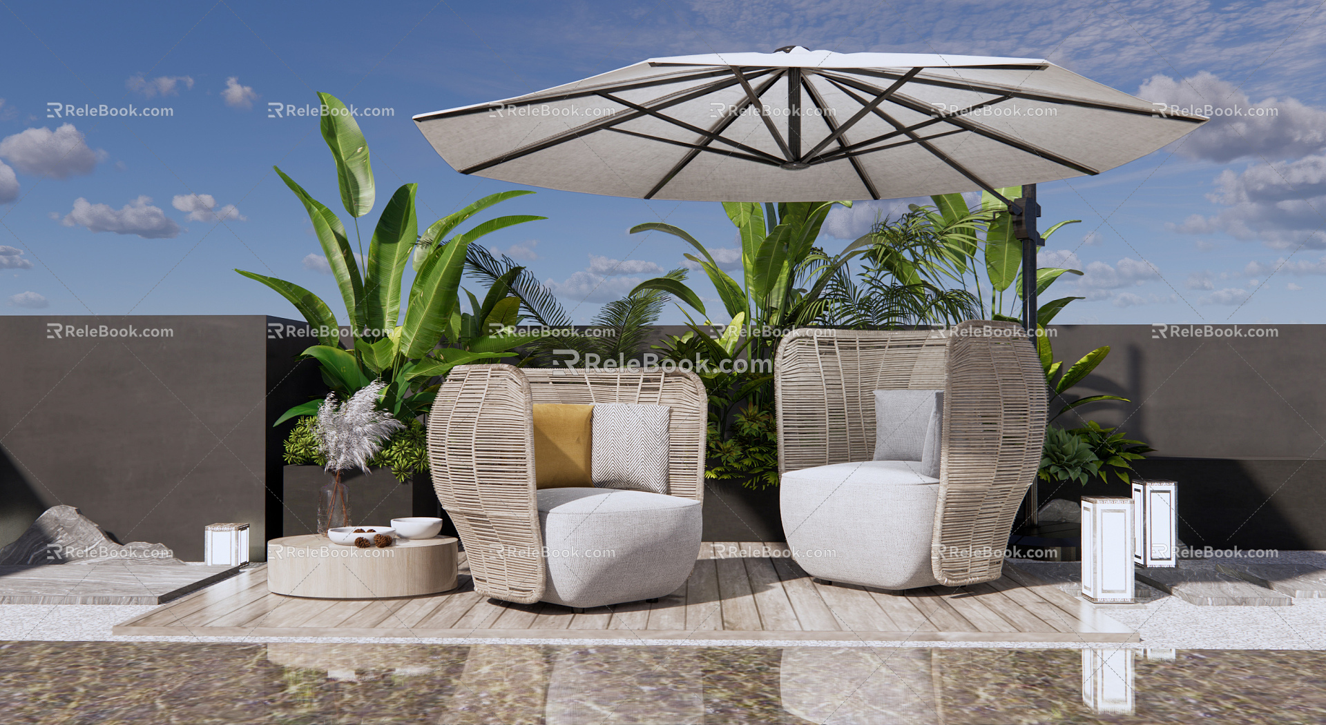 Modern outdoor sofa 3d model