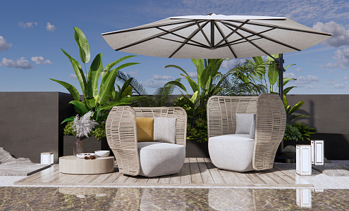 Modern outdoor sofa 3d model