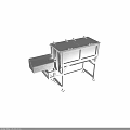 Industrial Processing Equipment With Stainless Steel Frame Support Stand And Conveyor