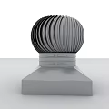 Industrial Equipment Dome Shaped Metal Component With Corrugated Surface And Square Base