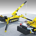 Yellow Crawler Cranes Industrial Equipment With Tracked Chassis And Long Boom
