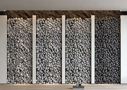 Pebbles Stone Road Ting Step Landscape Setches Landscape Garden Stone Path 3d model