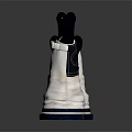 White And Black Gloves With Blue Trim And RETO Branding Design