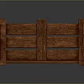 Rustic Wooden Crate With Slatted Sides And Open Top For Storage Use 3d model