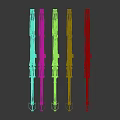 Colorful Sniper Rifles Featuring Diverse Decorative Patterns And Futuristic Gaming Designs