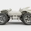 Electric Toy Batmobile Style Vehicle with Large Wheels and Armored Design for Kids