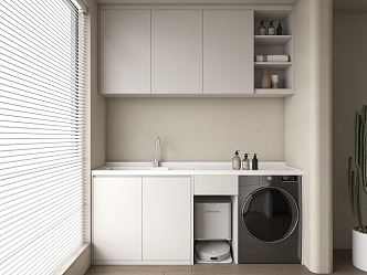 Modern washing machine cabinet 3d model