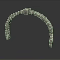 Stone Arch Building Element With Gray Stone Blocks And Architectural Design