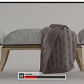 Modern Bed End Stool Sofa Bench 3d model